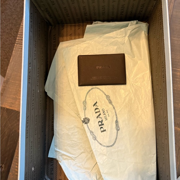 Prada women’s double wheel black re-nylon gabardine sneakers size 38 - Picture 11 of 13